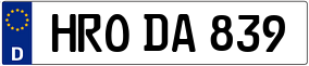 Trailer License Plate